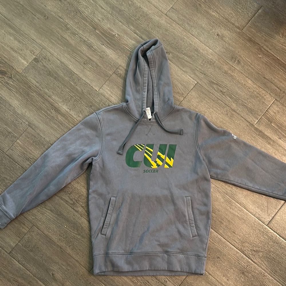 Adidas Gray Sweatshirt Hoodie with Graphic Design